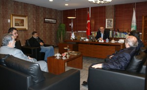 Türkiye Ulaş İş Sendikası Yönetimi Rektör Tarhan'ı ziyaret etti